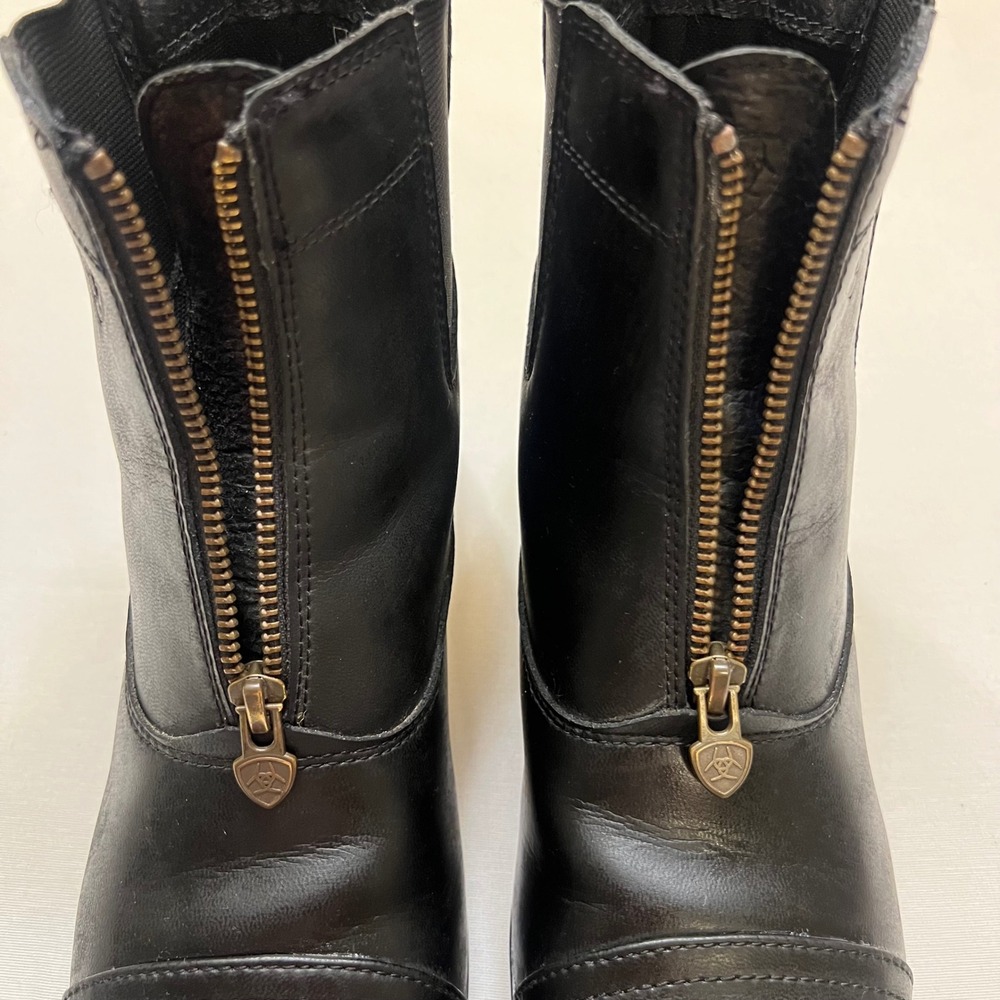 Ariat Women's Heritage Black Leather Zip Paddock Boots Riding Equestrian Size 5 - Picture 8 of 13
